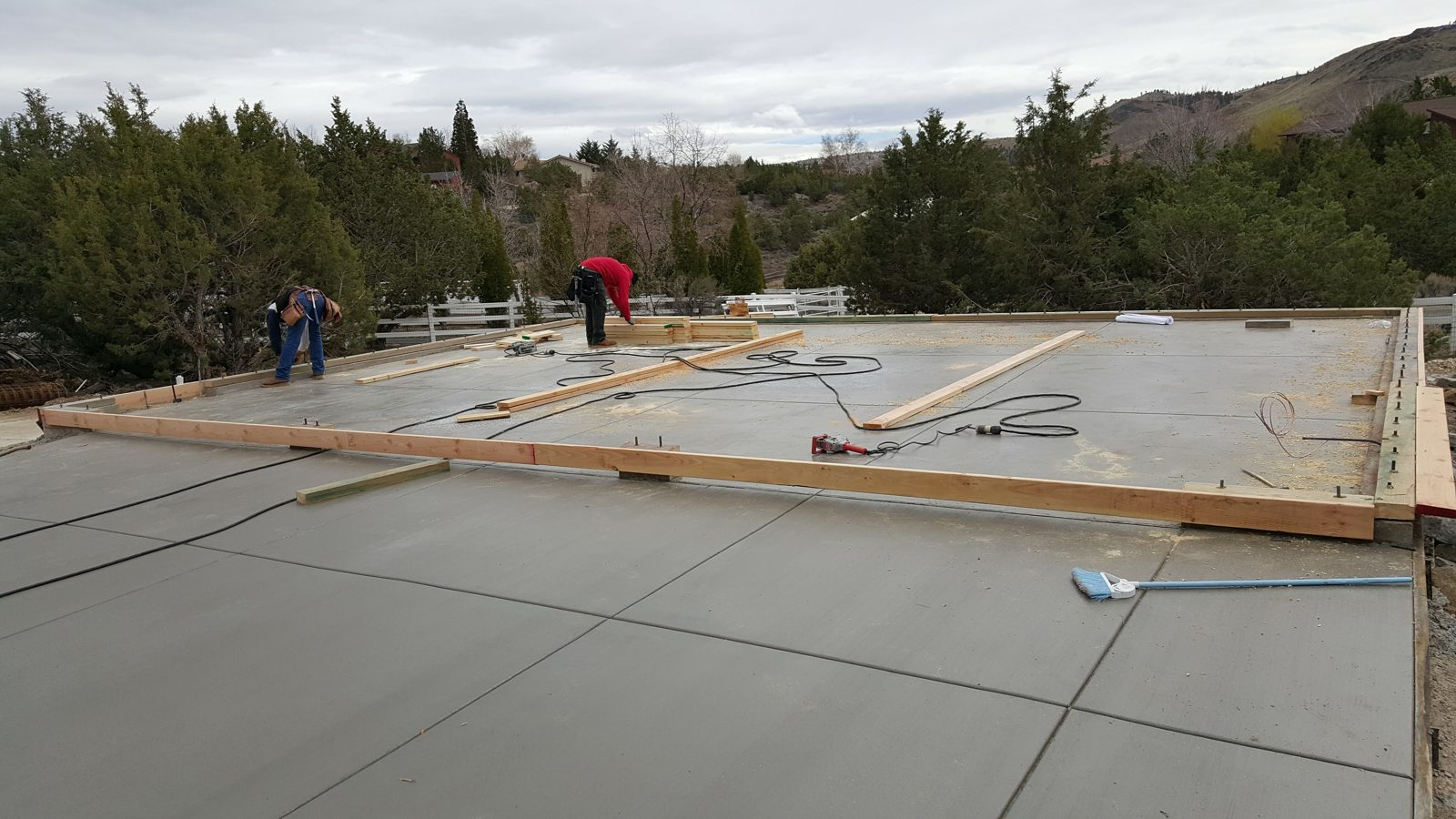 New concrete slab for detached garage, Mayberry area