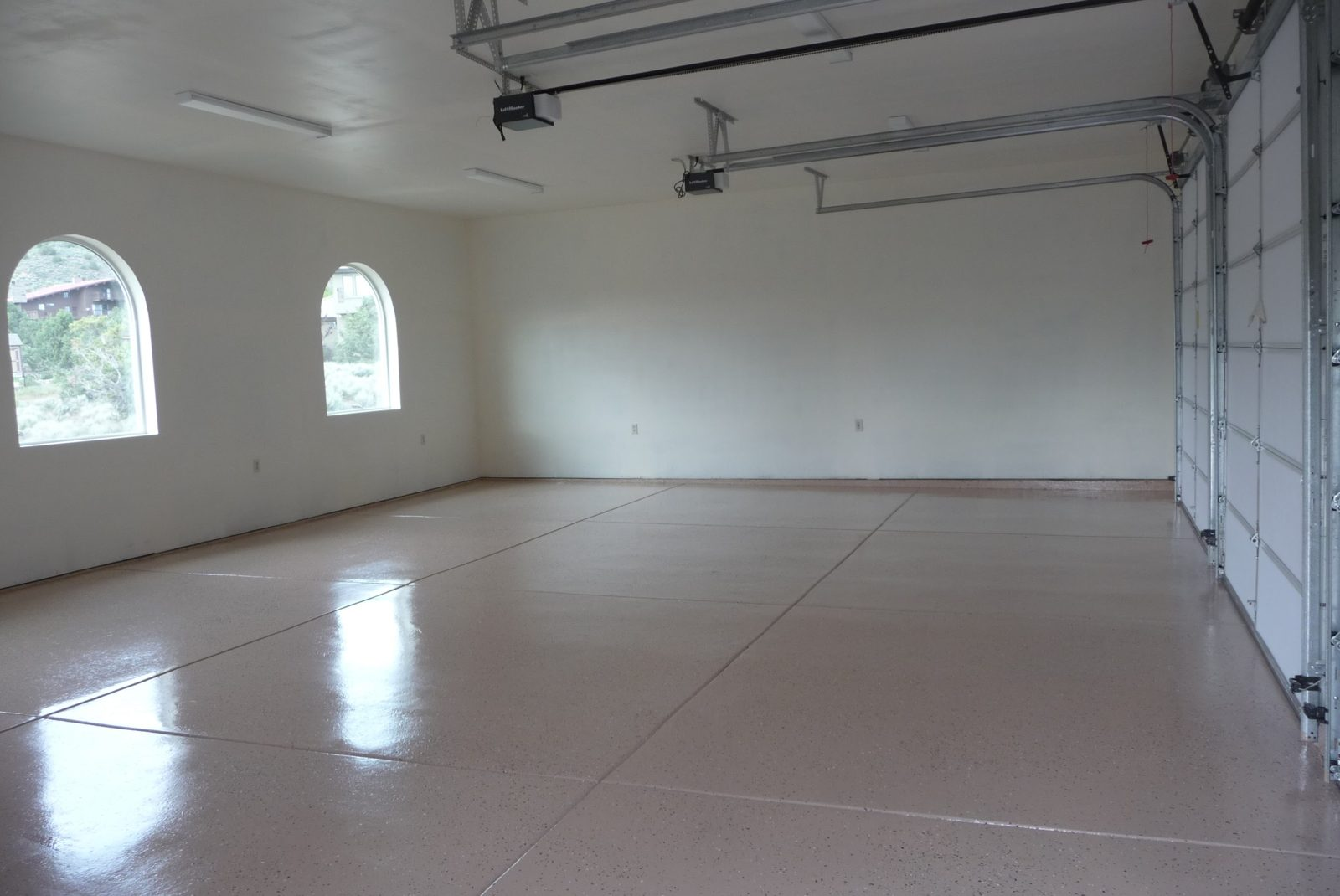Finished interior of new detached garage, Mayberry area
