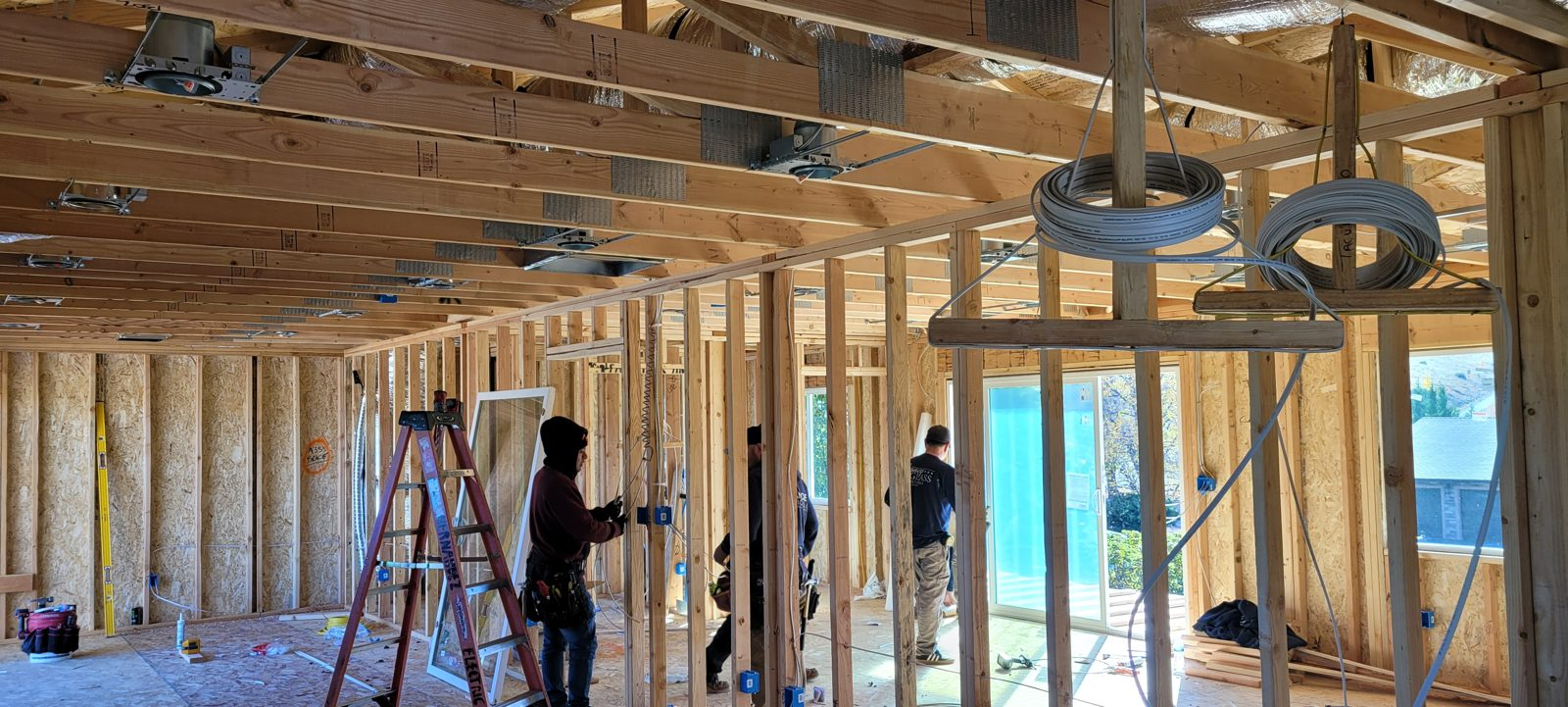 Interior framing of the ADU, Virginia Highlands